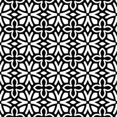 Fototapeta premium : Geometric vector pattern with Black and white colors. Seamless abstract ornament for wallpapers and backgrounds.