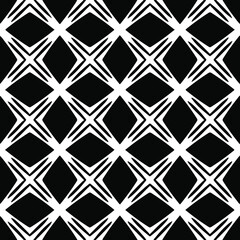 : Geometric vector pattern with Black and white colors. Seamless abstract ornament for wallpapers and backgrounds.