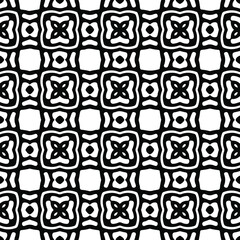 : Geometric vector pattern with Black and white colors. Seamless abstract ornament for wallpapers and backgrounds.