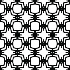 : Geometric vector pattern with Black and white colors. Seamless abstract ornament for wallpapers and backgrounds.