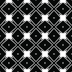 : Geometric vector pattern with Black and white colors. Seamless abstract ornament for wallpapers and backgrounds.