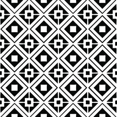 : Geometric vector pattern with Black and white colors. Seamless abstract ornament for wallpapers and backgrounds.