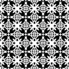 Geometric vector pattern with Black and white colors. Seamless abstract ornament for wallpapers and backgrounds.
