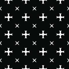 Geometric vector pattern with Black and white colors. Seamless abstract ornament for wallpapers and backgrounds.