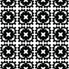 Geometric vector pattern with Black and white colors. Seamless abstract ornament for wallpapers and backgrounds.