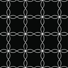 Geometric vector pattern with Black and white colors. Seamless abstract ornament for wallpapers and backgrounds.