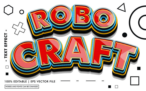 Robo Craft Text Effect Style