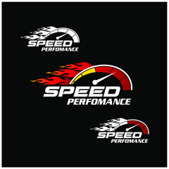 Speed performance logo illustration vector