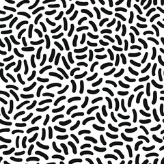 Abstract Vector Nature Backgroung. Hand Drawn Seamless Pattern. Fashion Illustration Black and White Texture Ink