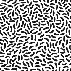 Abstract Vector Nature Backgroung. Hand Drawn Seamless Pattern. Fashion Illustration Black and White Ink Texture