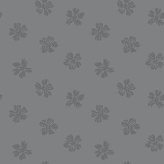Black and White Botanical Floral Seamless Pattern Background