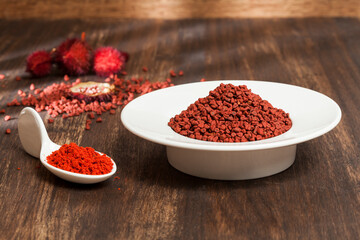 Bixa Orellana - Organic achiote; Is a seasoning and food coloring.