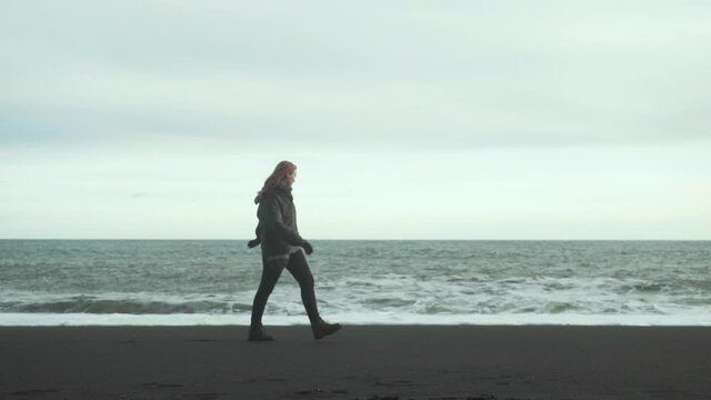 woman in iceland