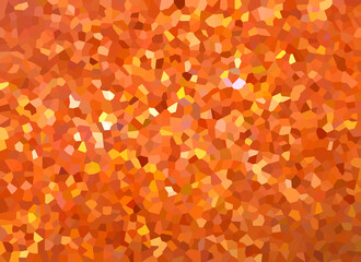 red and yellow background with crystals