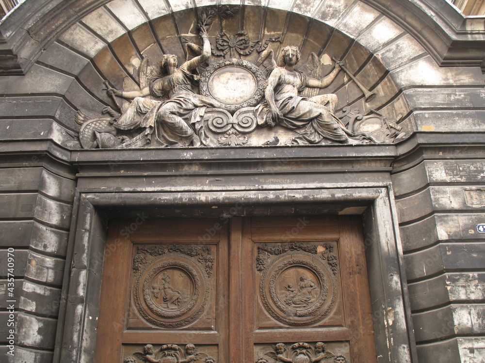 Canvas Prints coat of arms above old doo