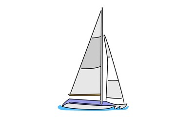 Sailing boat vector illustration design