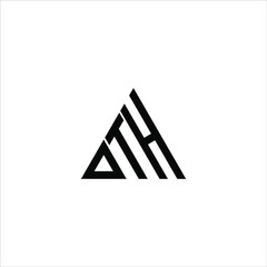 D T H letter logo creative design. DTH icon