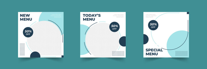food social media post template