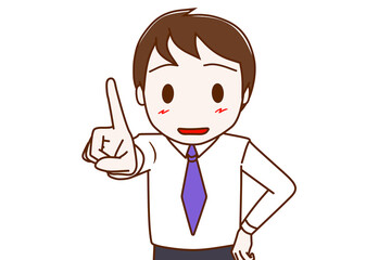 動画素材・1番の指を指す男性