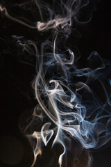 Real Smoke on Black Background