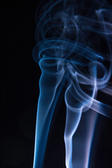 Fototapeta premium Real Smoke on Black Background