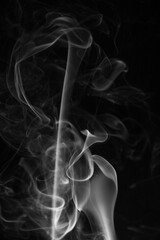 Real Smoke on Black Background