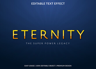 eternity text effect template design with modern and abstract style use for business logo and brand