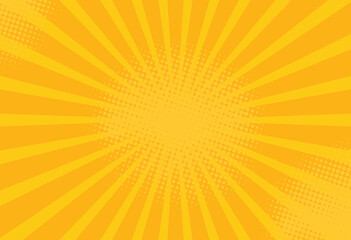 Fototapeta premium Comic speed lines halftone dots Background. Cartoon Vector Illustration. Pop art vector design element