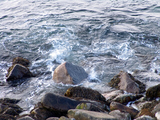 waves on the rocks