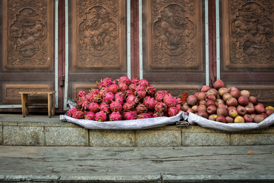 Fruit shop of the street market