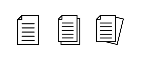 document icon set vector for web site