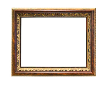 polished and gilded wooden picture frame cutout