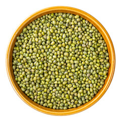 green mung bean in round bowl cutout
