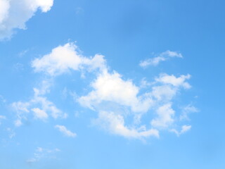 Blue sky background with small cloud