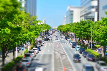 都会の道路