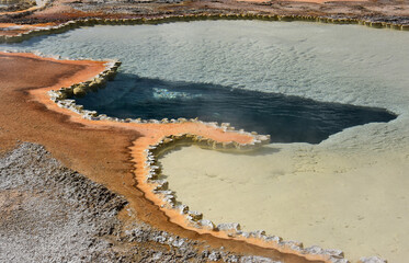 algae, blue pool, blue pools, boiling water, caldera, dangerous, doublet pool, geothermal,...