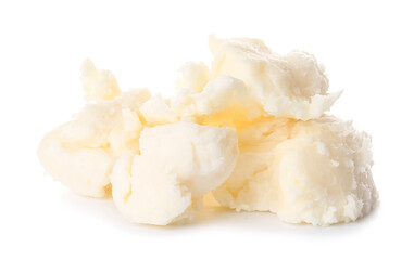 Shea butter on white background