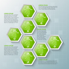 Abstract 3D Paper Infographics. Business template .Vector illustration