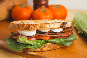 BLT sandwich on a table