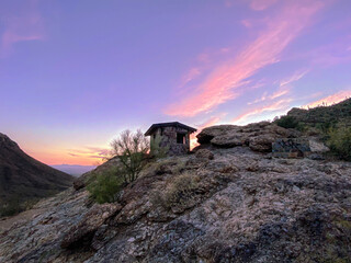 sunset in the mountains