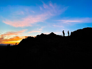 sunset in the mountains