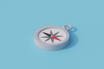 compass single isolated object. 3d render illustration © maslakhatul