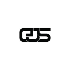 ejs letter original monogram logo design