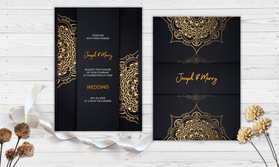 Luxury Mandala Trend Wedding inviation card