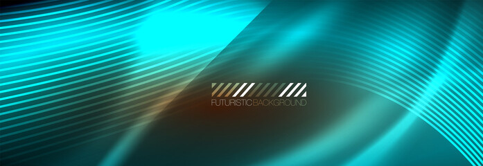 Neon dynamic beams vector abstract wallpaper background. Wallpaper background, design templates for business or technology presentations, internet posters or web brochure covers