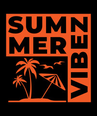 Summer Vibez T-shirt Design Orange
