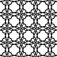 Geometric vector pattern with Black and white colors. Seamless abstract ornament for wallpapers and backgrounds.