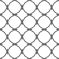 Geometric vector pattern with Black and white colors. Seamless abstract ornament for wallpapers and backgrounds.