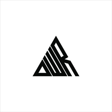 D W R letter logo creative design. DWR icon
