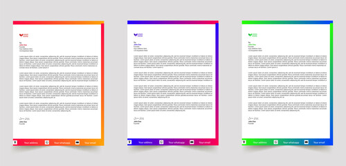 New sample abstract business professional letterhead templates